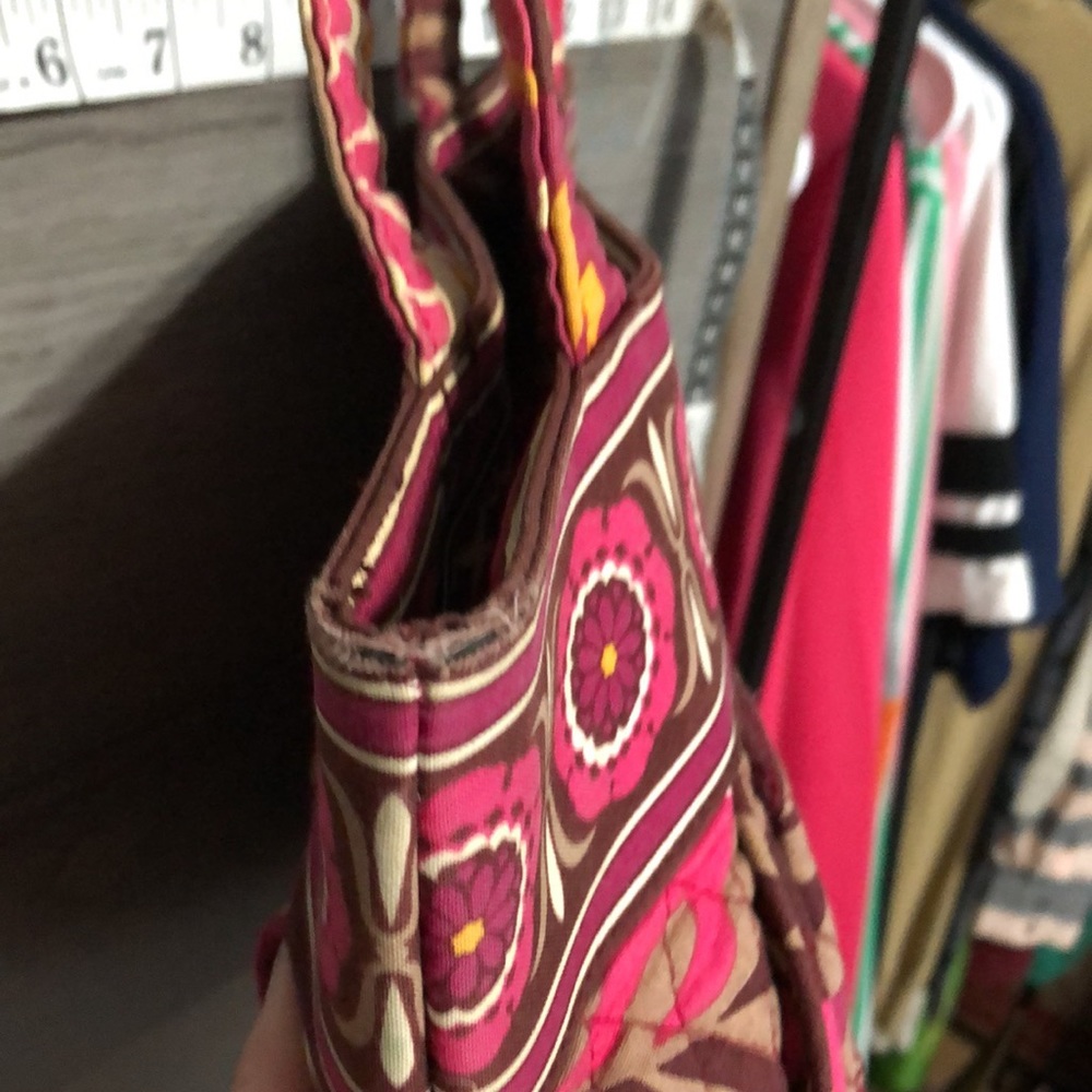 Vera Bradley Purse Pink and Brown Floral - Picture 12 of 13